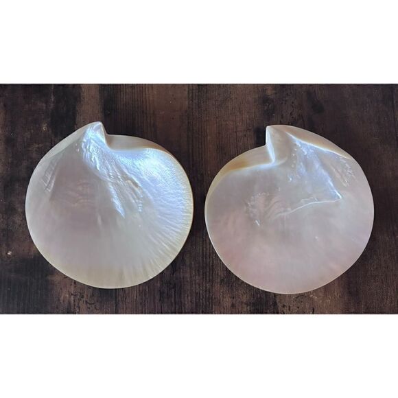 MCM GOLD Pearl Plate , Mother Of Pearl  Caviar Dish Set of 2 - Picture 2 of 5